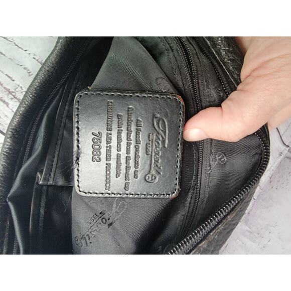 Fossil 75082 American Classic Black Pebble Leather Shoulder Bag READ - Picture 10 of 14